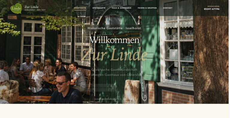 Webdesign-Referenz: Zur Linde Isselhorst